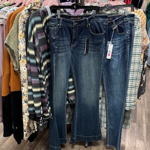 Grace Women's Dark Blue Boot Cut Jeans